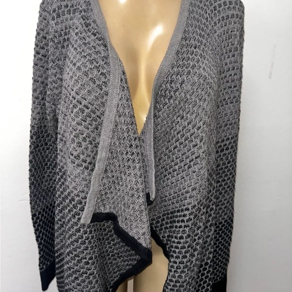 Banana Republic Draped Cotton Blend Open Front Cardigan Size M - Picture 3 of 6